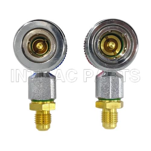 Aluminum Manifold Gauge Hose and Coupler Set Ordinary 134A Adjustable Quick Connector