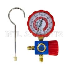 High Pressure Manifold Gauge R134a R404a R22 R410a Manometer with Valve A/C Air Conditioning