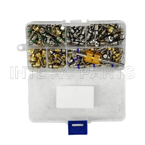 Universal Auto Repair Tool R134A/R12 Valve Core Kit (131pcs)