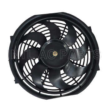 Electrical Cooling Fan 10 inch 12V 120W Round Frame with 8 Crooked Blade