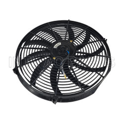 Air Conditioner Fan 16 inch 12V 80W Round Frame with 10 Crooked Blade