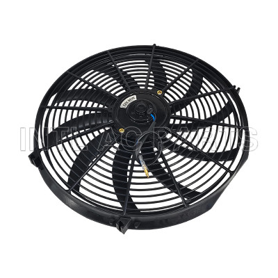 Air Conditioner Fan 16 inch 12V 80W Round Frame with 10 Crooked Blade