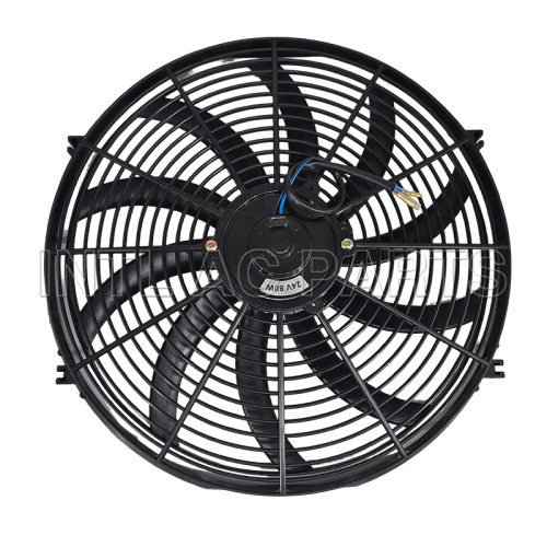 AC Cooling Fan 16 inch 24V 80W Round Frame with 10 Crooked Blade