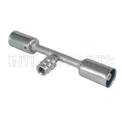 Auto Air Conditioning Hose Fitting #6 with Iron Jacket R134a High & Low pressure Valve