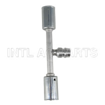 Auto Air Conditioning Hose Fitting #6 with Iron Jacket R134a High & Low pressure Valve