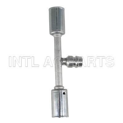 Auto Air Conditioning Hose Fitting #6 with Iron Jacket R134a High & Low pressure Valve