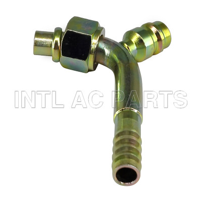 Hose Barb Fitting #8 90°O-RING（Iron joint with R12 high & low pressure valve）
