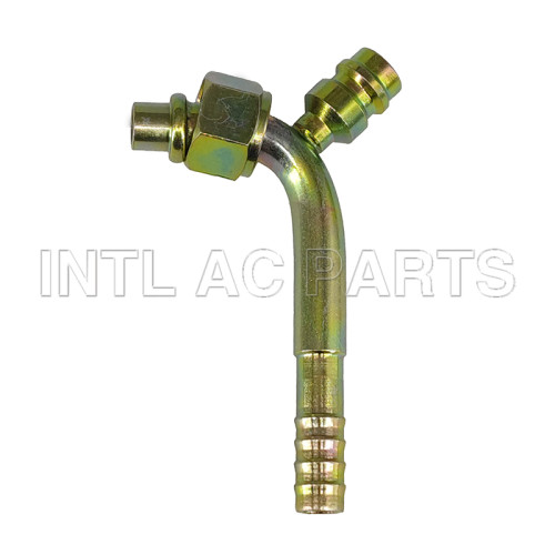 Hose Barb Fitting #8 90°O-RING（Iron joint with R12 high & low pressure valve）