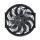 12 inch 12V 120W squre frame with 10 crooked blade auto air conditioner fan cooling fan