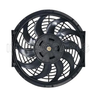 12 inch 12V 120W squre frame with 10 crooked blade auto air conditioner fan cooling fan