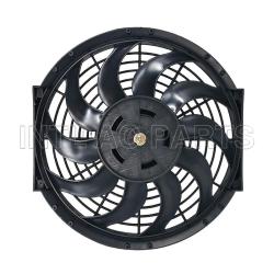 12 inch 12V 120W squre frame with 10 crooked blade auto air conditioner fan cooling fan