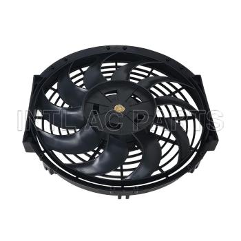 12 inch 12V 120W squre frame with 10 crooked blade auto air conditioner fan cooling fan