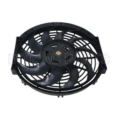 12 inch 12V 120W squre frame with 10 crooked blade auto air conditioner fan cooling fan
