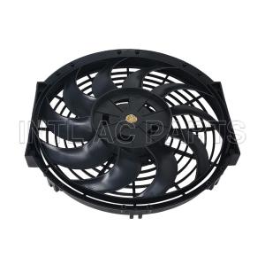 12 inch 12V 120W squre frame with 10 crooked blade auto air conditioner fan cooling fan