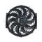 12 inch 24V 120W squre frame with 10 crooked blade AC condenser fan Cooling Fan