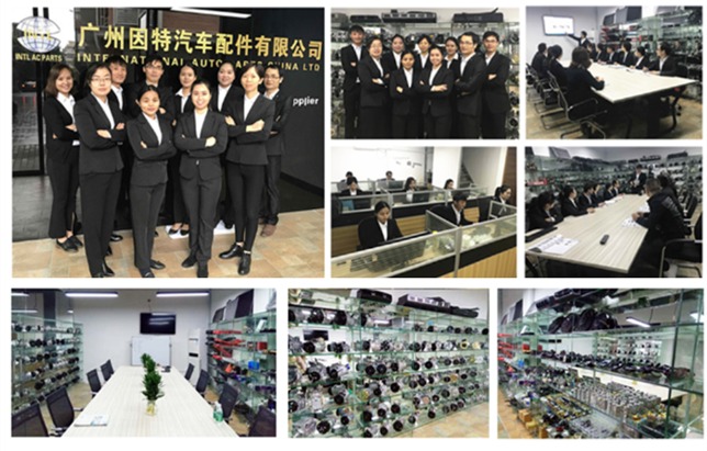 Guangzhou auto parts sales office, meeting rooms and parts display shelves