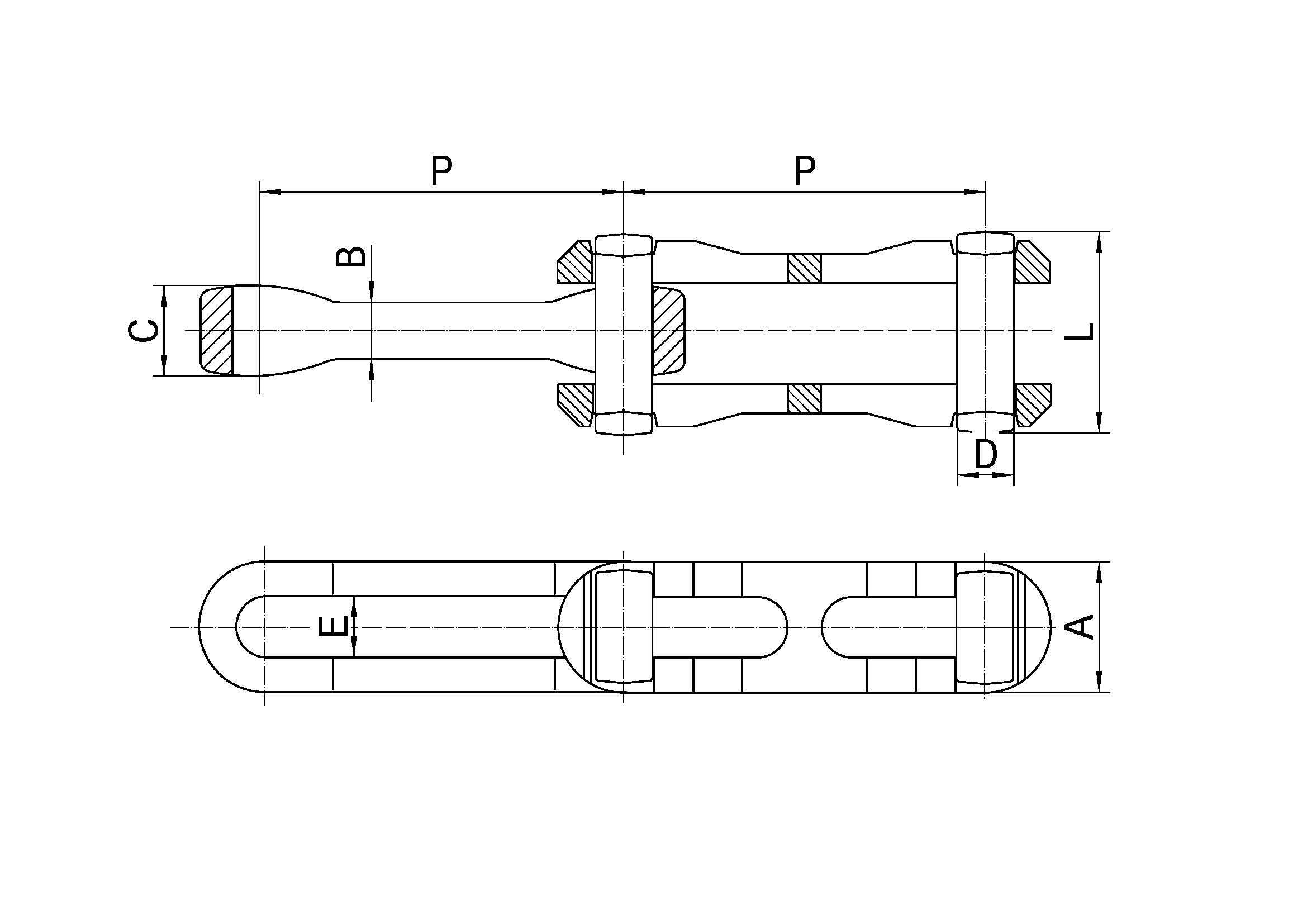 4" conveyor chain