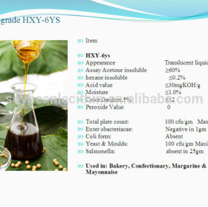 Haute qualité liquide industrielle émulsifiant de lécithine de soja manufatcure