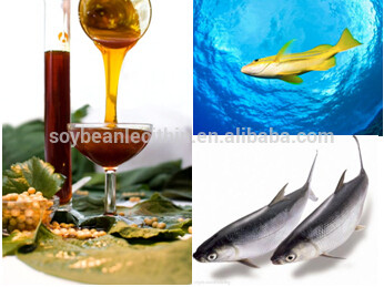 Modified soya lecithin for aquaculture species feeds