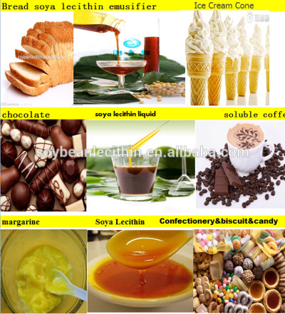 Emusifier liquid lecitina de soja para produtos de confeitaria( aditivo alimentar)