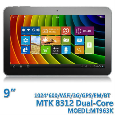 9 inch MTK 8312 Dual-Core Tablet Pc with 3G GPS BT