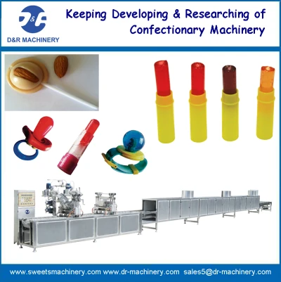 Toy lollipop depositing machine