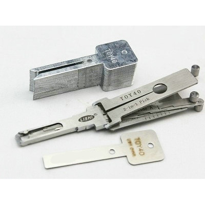locksmith tools Lishi TOY40 2 in 1 decoder and lock pick set ,auto lock pick tool