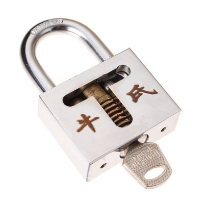 Cutaway Practice Disc Type Alloy Metal Padlock For Locksmith Learning Tool