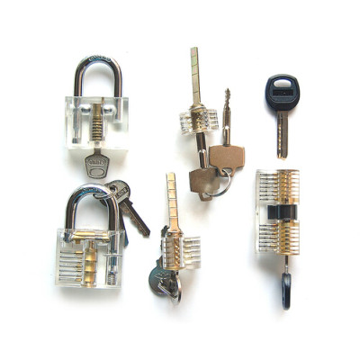 high quality Cutaway Practice Disc Type Alloy Metal Padlock For Locksmith Learning Tool practice lock set