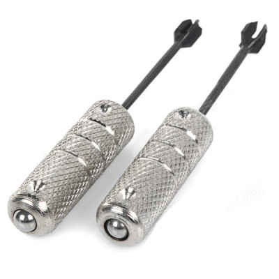 Steel Cross Lock Pick Tool - Silver (2 PCS)