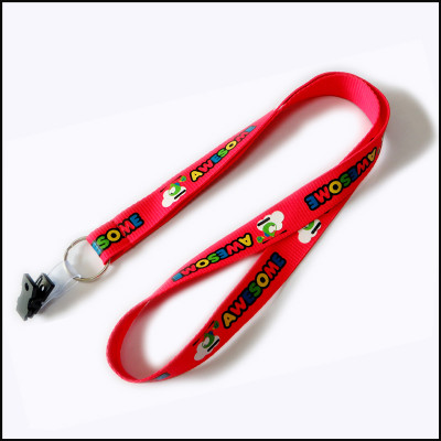 Polyester lanyard with printing colorful logo