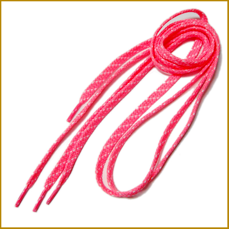 fabric polyester pink shoelaces