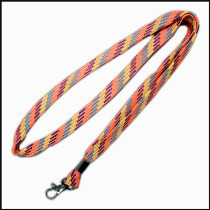 Colorful polyester weaving tubular neck lanyards for gift