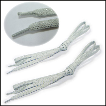 Fashion shoelaces with filamentary silver