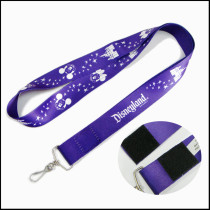 Sublimation print logo  neck strap with velcro buckle