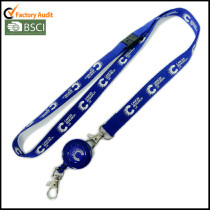 SILK printing logo polyester lanyards with retractable reeler