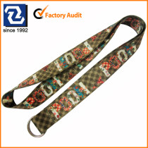 Cut polyester lanyards with sublimation logo for keys