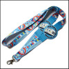 Polyester sublimation  cut logo lanyard for childen with silicon logo