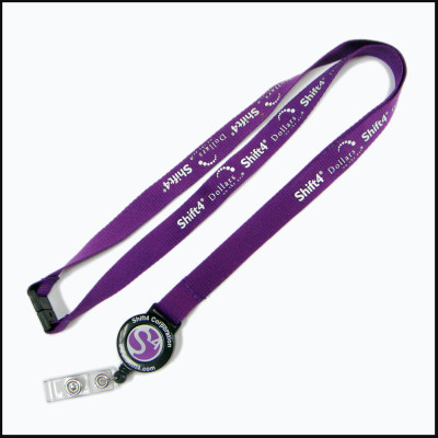 Neck lanyards with retractable reeler for ID card holder