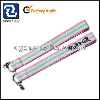 Tri-color Polyester-Schlüsselhalter, Druckenfirmenzeichen keychain