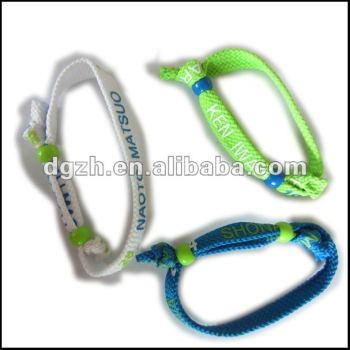 Gewebe wrisbands, arbeiten preiswertes Polyester-Armband um