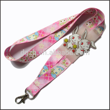 Moda lindo pvc logo cintas de cuello