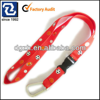 Poliestere multi- colore logo cordino, moda collo cinghie