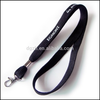 Estrecho tela cordones de poliéster imprimir la insignia de encargo