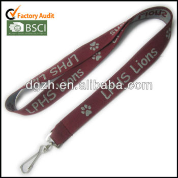 Sottile tessuto di poliestere logo cordini 2.5cm con larghezza