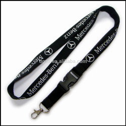 Personnalisé tissé logo double pont cordons de cou