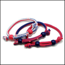 Adjustable round bracelets with woven custom logo