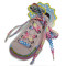 Fashion colorful logo polyester shoelaces