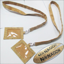 Friendly cork lanyards with cork ID card badge