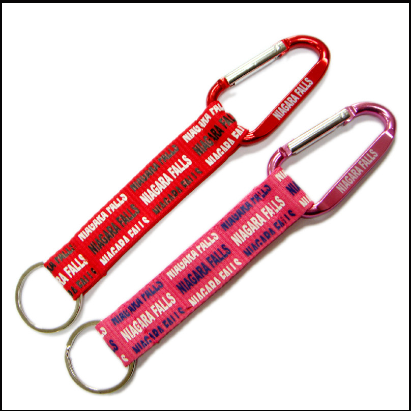 polyester short straps with carabiner and key ring